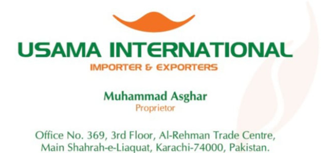 Usama International business card